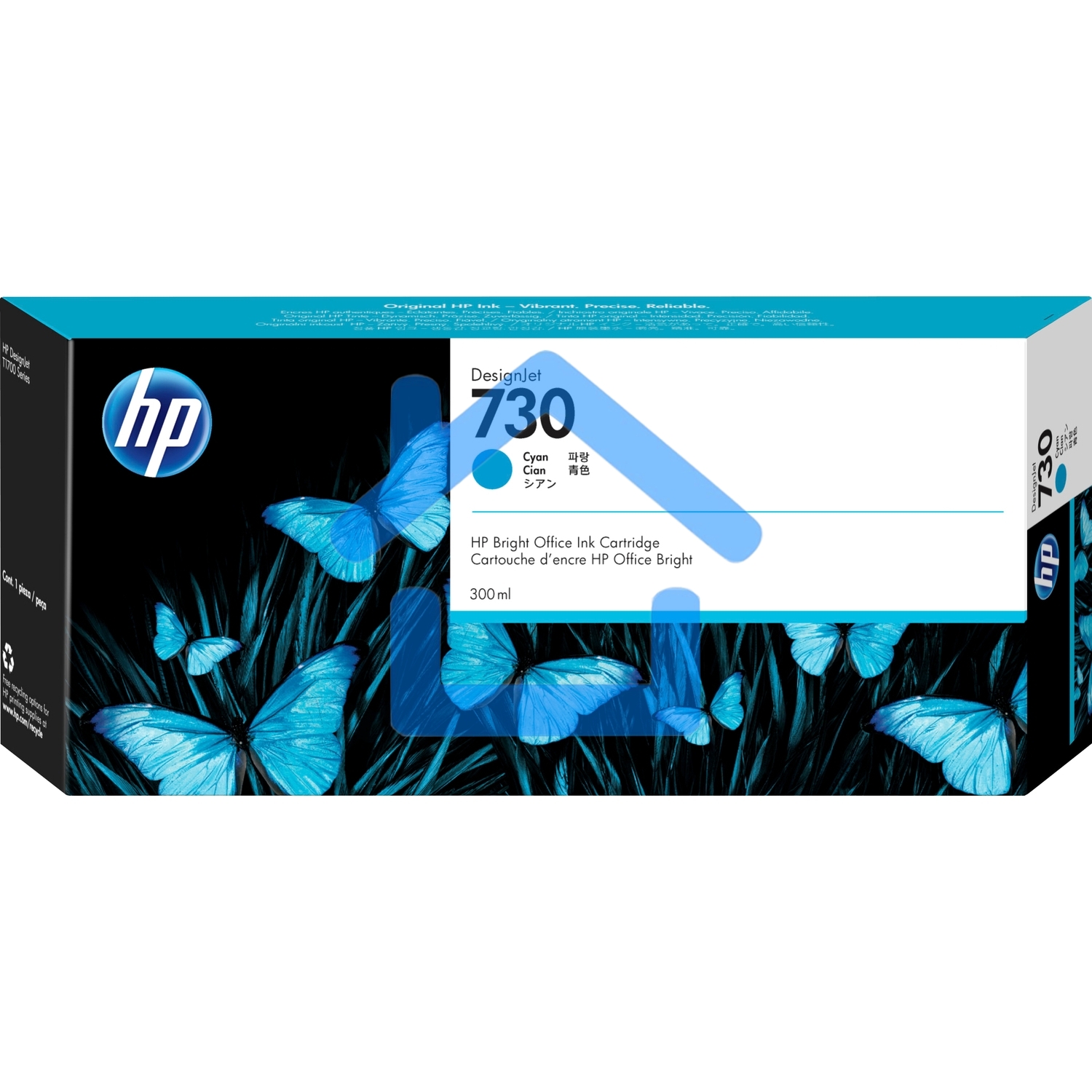 Картридж струйный HP 730 300-ml голубой Ink Cartridge