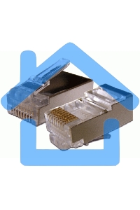 Коннектор Lanmaster RJ45 STP 8P8C, универсальный, для толстого кабеля, cat.6, 100 шт.
