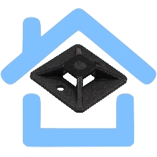 Самоклеющаяся площадка для крепления стяжек ExeGate EX293146RUS STM3030B-100 (30х30 мм, halogen free, -40°C - +85°C, черная, 100 шт)