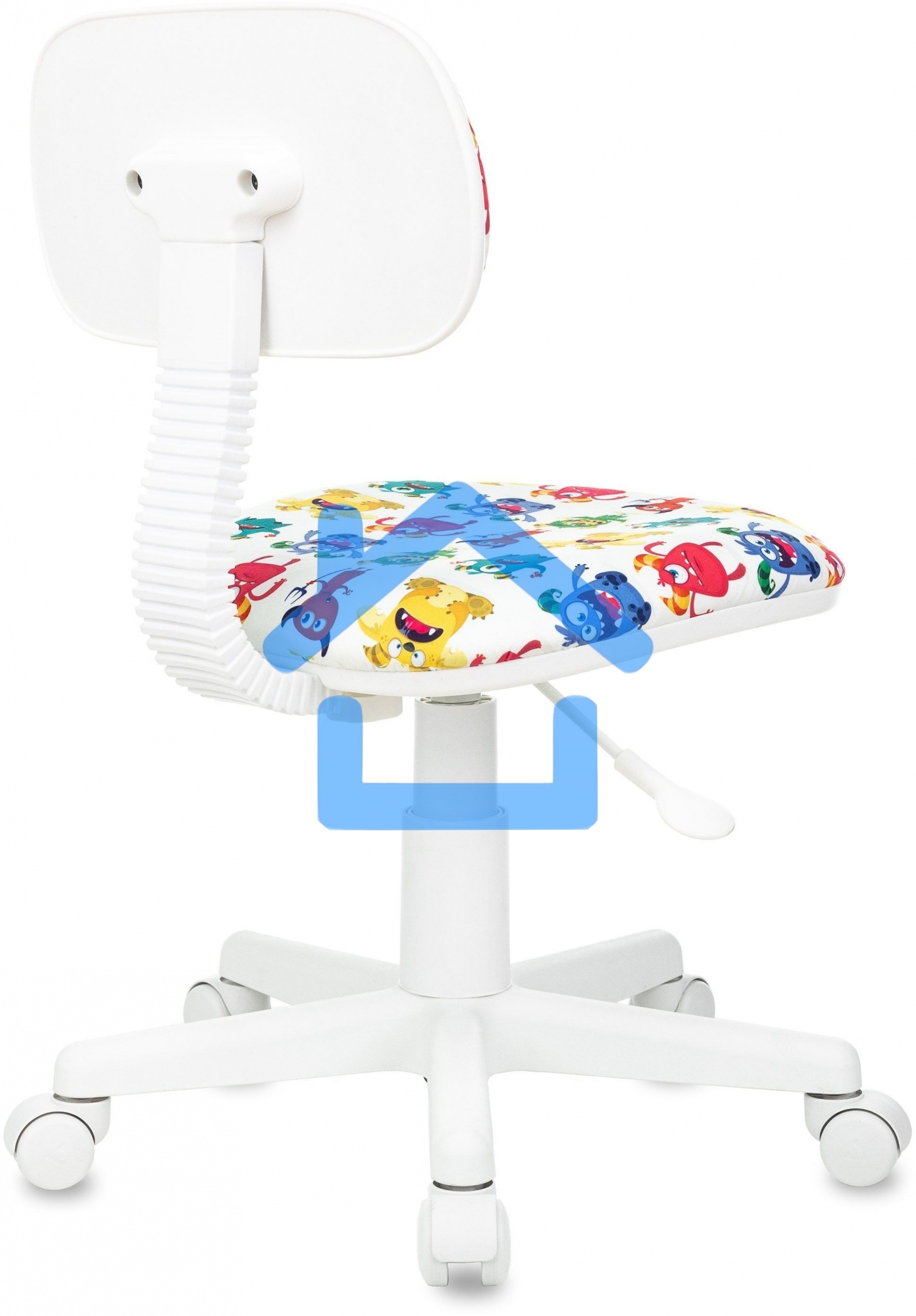 Кресло детское Бюрократ CH-W201NX белый монстры крестов. пластик пластик белый