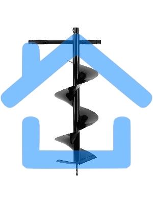 Шнек для грунта Denzel E-250, диаметр 250 мм, длина 800 мм, соединение 20 мм, несъемный нож