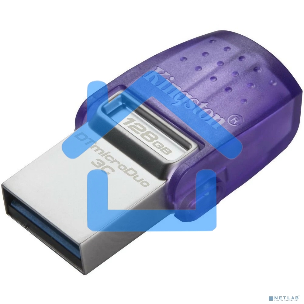 Флешка USB R/W Kingston 128Gb DataTraveler microDuo 3C DTDUO3CG3/128Gb USB3.0 фиолетовый