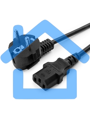 Кабель Кабель питания Gembird 10.0м, VDE(0.75мм), черный, с зазем., пакет PC-186-VDE-10M