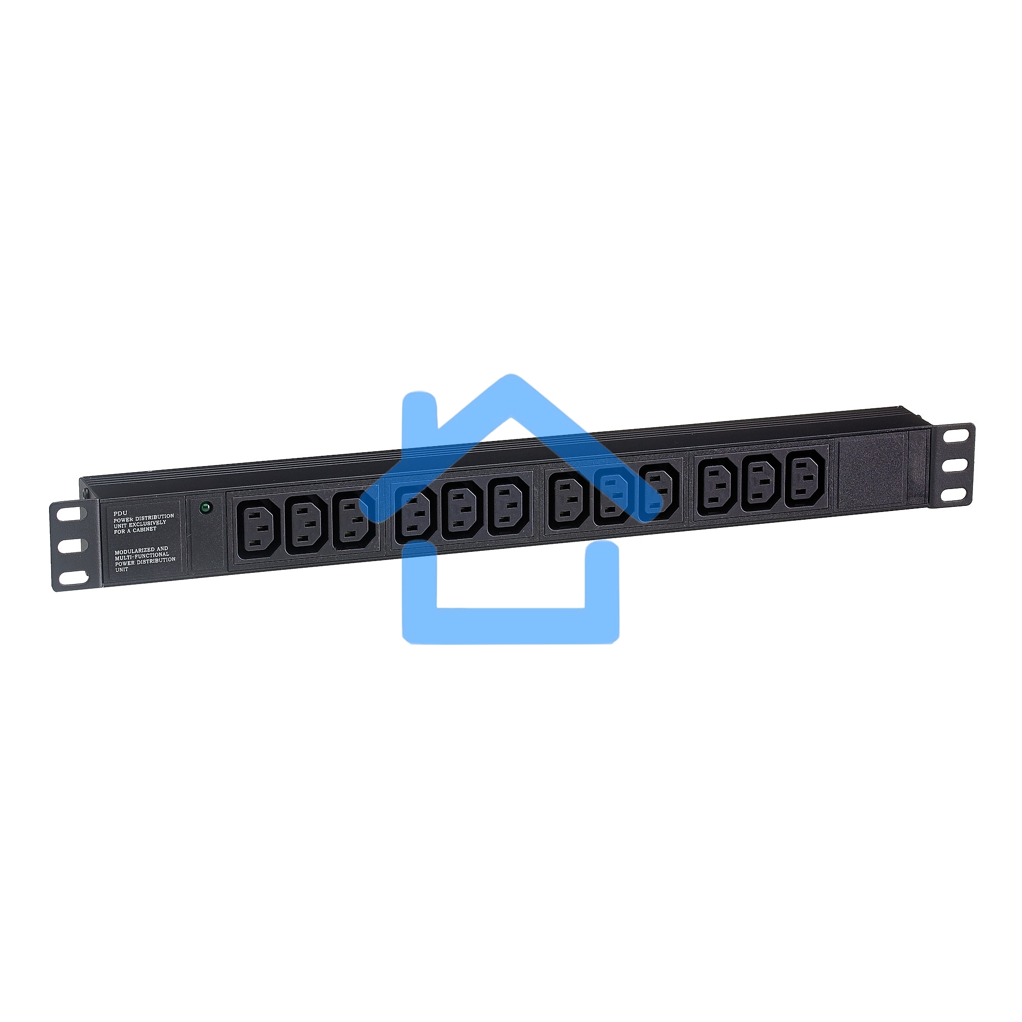 Блок розеток горизонтальный ExeGate ServerPro PDU-19H007 Al-12C13-C20, 19