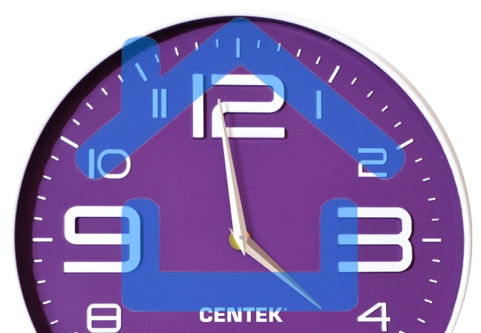 Часы настенные Centek СТ-7101 фиолетовый