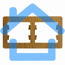 Рамка 2-м Glossa горизонт. дер. дуб SchE GSL000502