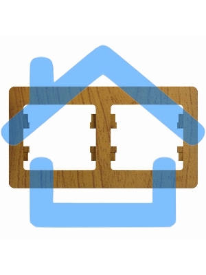 Рамка 2-м Glossa горизонт. дер. дуб SchE GSL000502