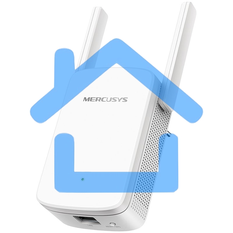Усилитель сигнала Mercusys ME30 AC1200 Wi-Fi Range Extender, 300 Mbps at 2.4 GHz + 867 Mbps at 5 GHz, 1 x 10/100 LAN, 2× Fixed External Antennas, Wall Plugged, WPS/Reset Button, Signal Indicator, Range Extender/Access Point mode, Adaptive Path Selection