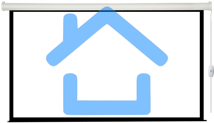 Экран с электроприводом Lumien Eco Control 187x280 см (раб. область 153х272 см) Matte White черная кайма по периметру 16:9