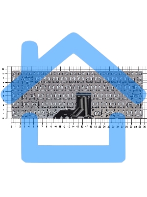 Клавиатура для ноутбука HP Envy 13-AD серебристая с подсветкой