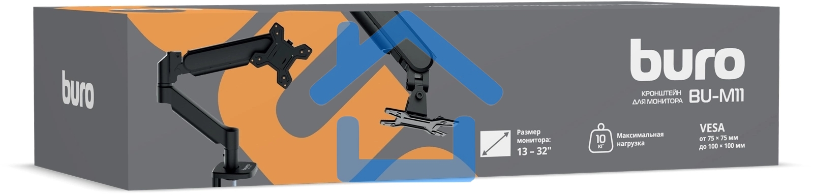 Кронштейн для мониторов ЖК Buro BU-M11 черный 17