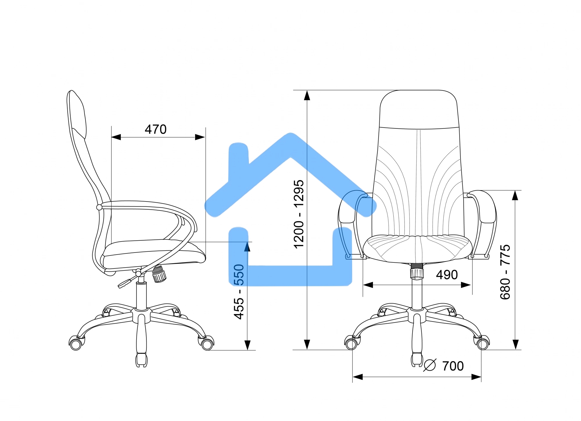 Кресло руководителя Бюрократ CH-610SL черный, ткань