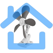 Вентилятор настольный DUX DX-07 7 Вт, белый/серый