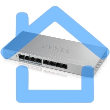 Коммутатор ZYXEL GS1200-8HP V2 8 Port Gigabit PoE+ webmanaged Switch, 4x PoE, 60 Watt
