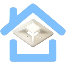 Самоклеющаяся площадка для крепления стяжек ExeGate EX293145RUS STM3030W-100 (30х30 мм, halogen free, -40°C - +85°C, белая, 100 шт)