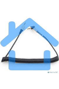 Кабель Cablexpert аудио 90˚ спиральный CCAB-02-35MMLC-1.8MB. 3.5 Jack (M)/3.5 Jack (M), черный, 1.8м, блистер