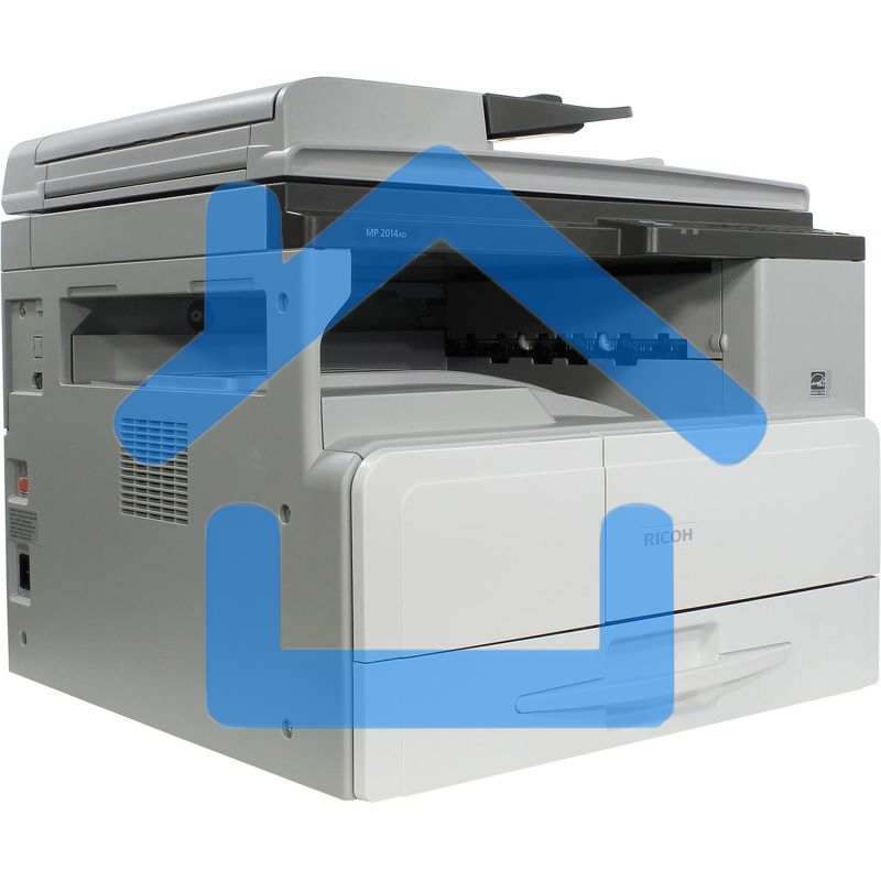 МФУ лазерное Ricoh MP 2014AD (912356/417378), A3, ч/б, печ. до 20 стр/мин. (А4) до 12 стр/мин. (А3), скан. до 6 стр/мин (цв.) 15 стр/мин (ч/б), 600x600dpi, USB