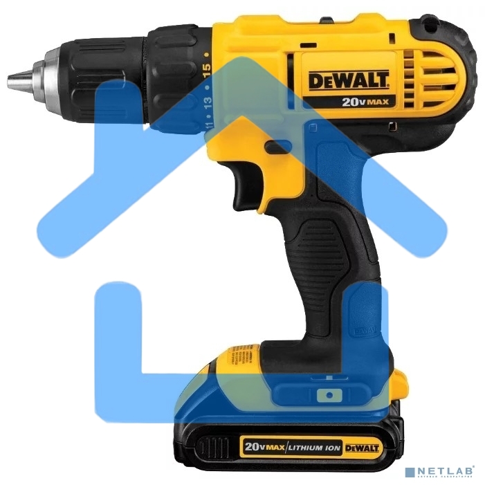 Дрель-шуруповерт DeWalt DCD771D2-KS, Аккумуляторная, 18В, 2 АКБ, Кейс