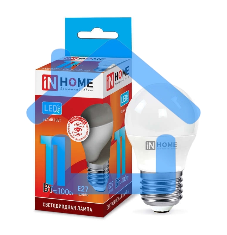 Лампа светодиодная LED-ШАР-VC 11Вт 230В E27 4000К 990лм IN HOME 4690612020617