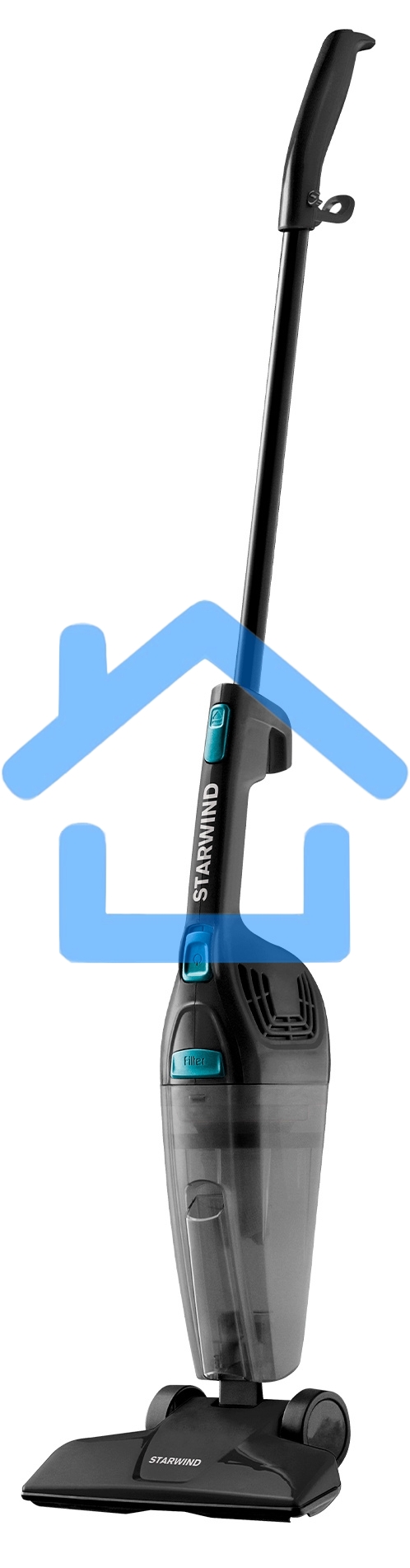 Пылесос ручной Starwind SCH1550 черный 800Вт уборка сухая контейнер