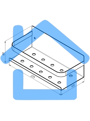 Кухонный органайзер, настенный, монтаж без сверления, черный Rexant
