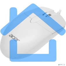 Мышь проводная Acer OMW300 белый, 1200 dpi, USB, кнопки - 3