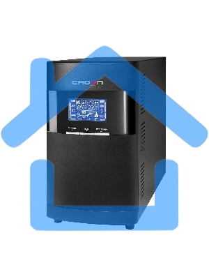 Источник бесперебойного питания CROWN On-Line CMUOA-350-2K EURO 2000VA/1800W, корпус металл, TOWER, АКБ 6*12V/7AH, PF-0.9, AVR 110-300V, порт RJ-11/45+USB/RS-232, EPO, розетки 4*EURO, входной кабель 2 м, вентилятор охлаждения, автомат, слот для SNMP, порт