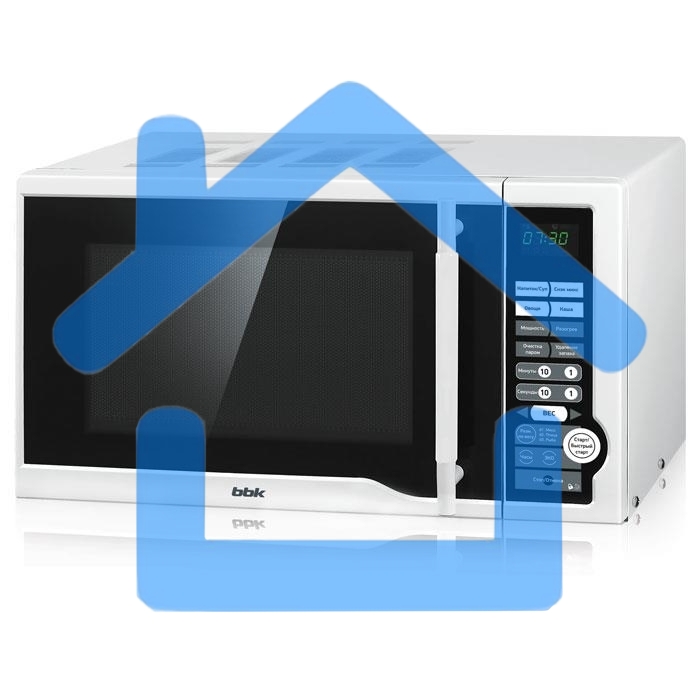 Микроволновая печь BBK 20MWS-770S/W белый, 20 л, 700 Вт, переключатели - кнопки