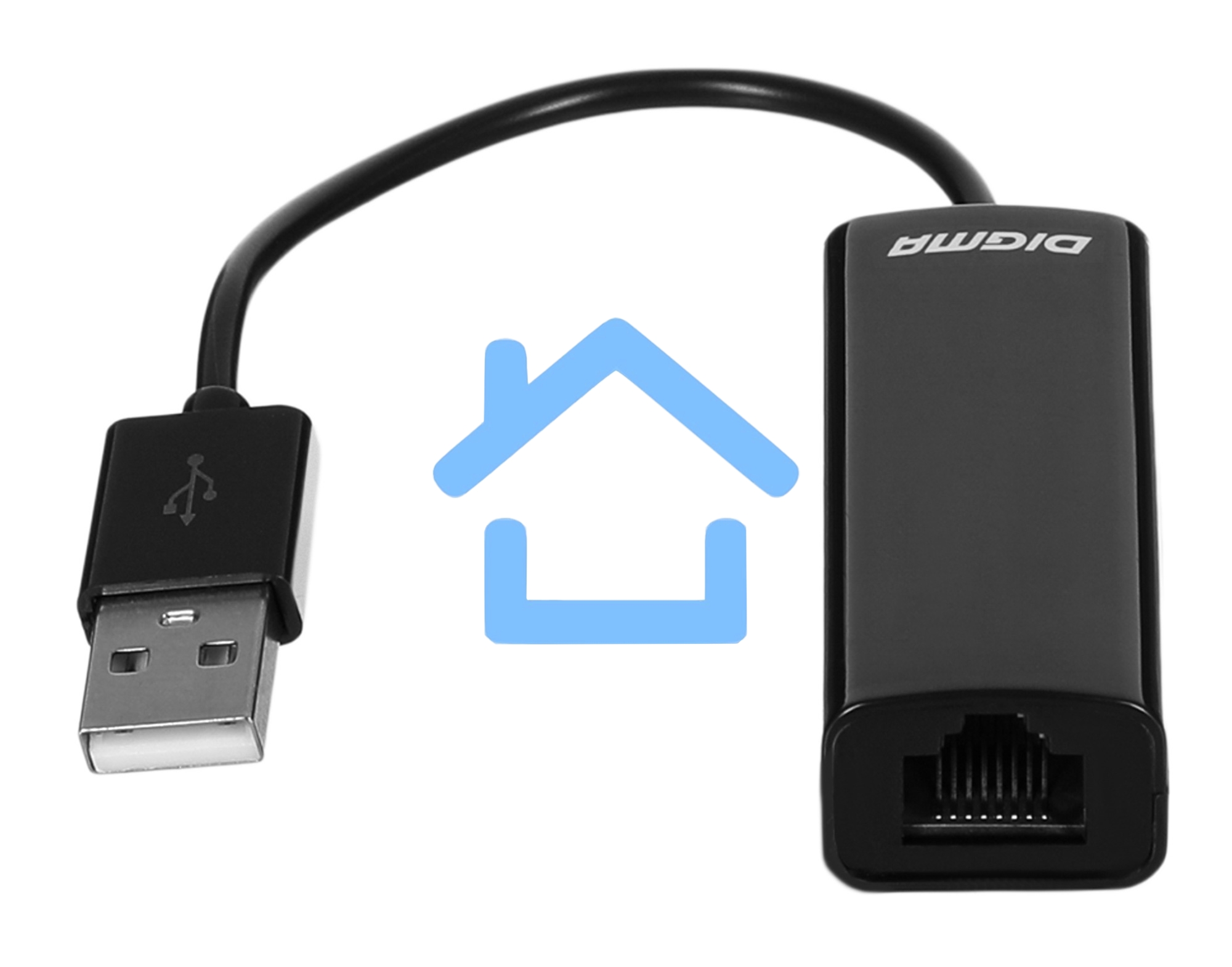 Сетевой адаптер Digma D-USB2-LAN100 Net Adapter Ethernet USB 2.0 (pack:1pcs)
