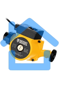 Циркуляционный насос CP25-6, напор 6 м, 50 л/мин, 1 м кабель, монт. длина 180 мм Denzel