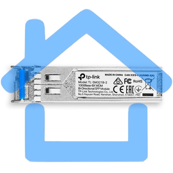 Модуль TP-Link SFP 1000Base-BX WDM Bi-Directional SFP module, TX: 1310 nm and RX: 1550 nm, 1 LC Simplex port, up to 2 km transmission distance in 9/125 μm SMF (Single-Mode Fiber), Supports Digital Diagnostic Monitoring (DDM).