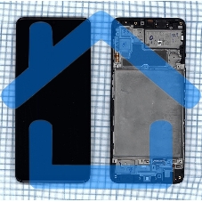 Дисплей для Samsung Galaxy M22 SM-M225F в сборе с тачскрином и рамкой OLED черный