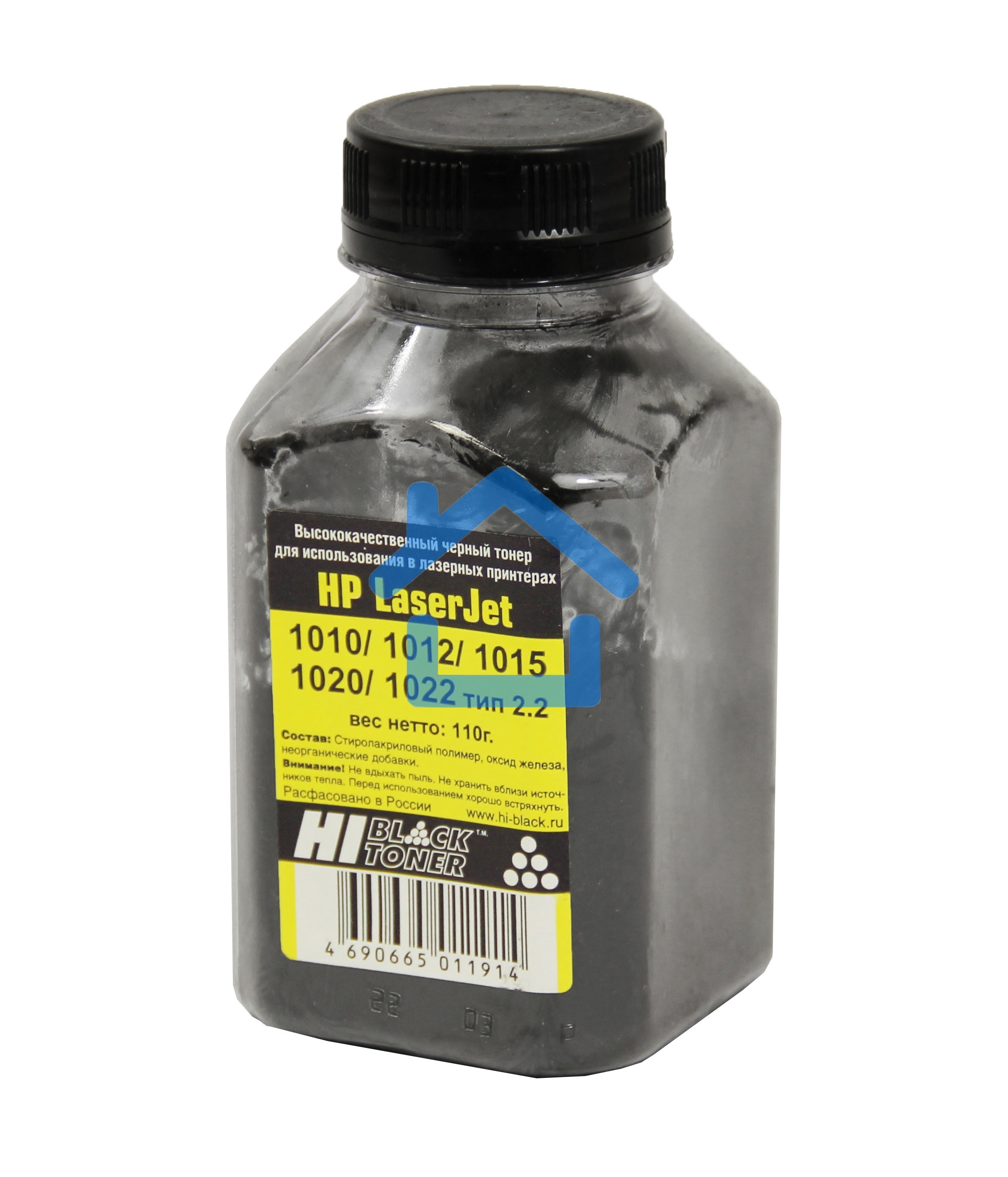 Тонер HP LJ 1010/1012/1015/1020/1022 (Hi-Black) Тип 2.2, 110 г, банка, (Q2612A, Canon 703)