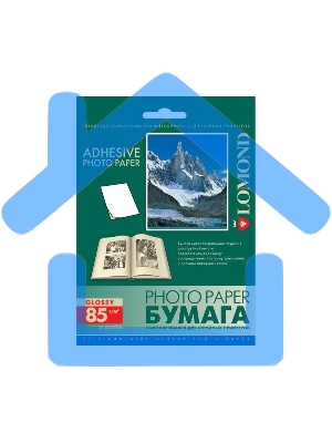Самоклеящаяся фотобумага LOMOND, фА6 (105 х 148,5мм.), Глянцевая, 85 г/м2