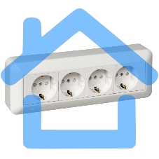 Розетка 4-м ОП Прима 16А 250В с заземл. защ. шторка белый (опт. упак) SchE RA16-411M-B Розетка 4-м ОП Прима 16А 250В с заземл. защ. шторка белый (опт. упак) SchE RA16-411M-B