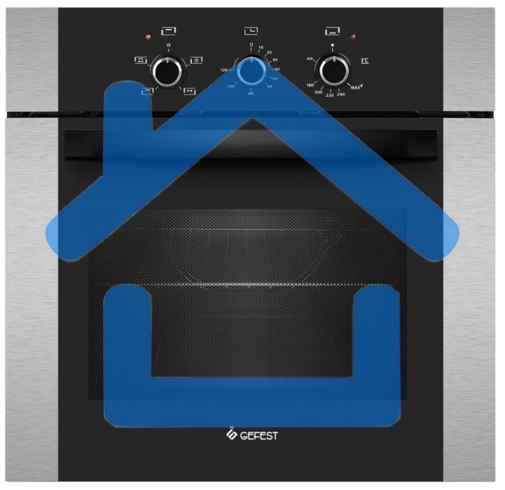 Духовой шкаф Газовый Gefest ДГЭ 621-01 Н3 нержавеющая сталь, встраиваемый