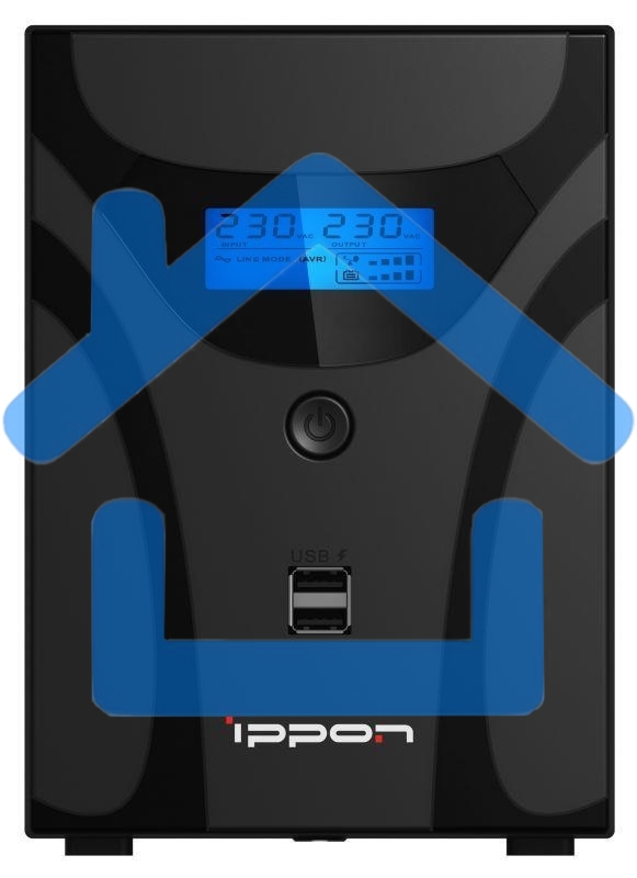 Источник бесперебойного питания Ippon Smart Power Pro II 2200 1200Вт 2200ВА черный
