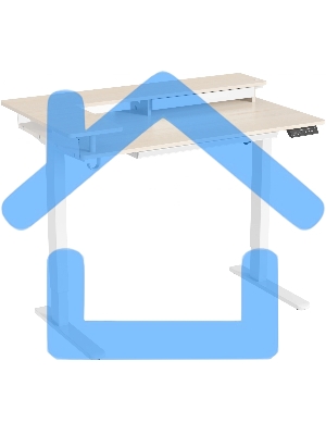 Стол для компьютера Cactus CS-EDL-DWT столешница ДСП светлый дуб каркас белый 120x71x60см