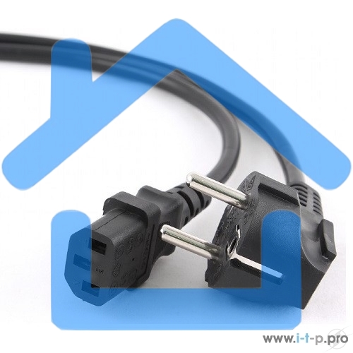 Кабель питания Cablexpert PC-186-1-3M, 3м, Schuko- C13, 3x1кв.мм, черный, с заземлением, пакет