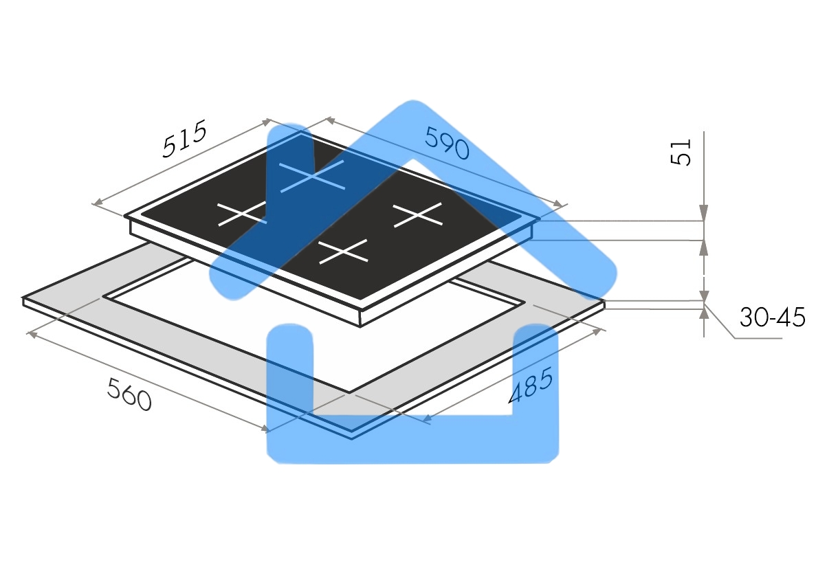 Электрическая варочная панель Maunfeld EEHS.64.4S/ • Тип: электрическая 60см• Тип установки: независимая • Управление: боковое, переключатели поворотные • Нагревательный элемент: конфорка электрическая, 4шт • Мощность конфорок, Вт.: 1500,1500, 1500, 1500 