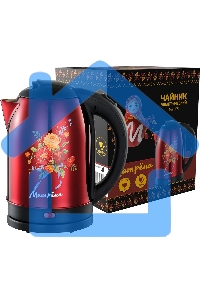 Чайник электрический Матрена MA-005 электрический (2,0 л) стальной красный хохлома