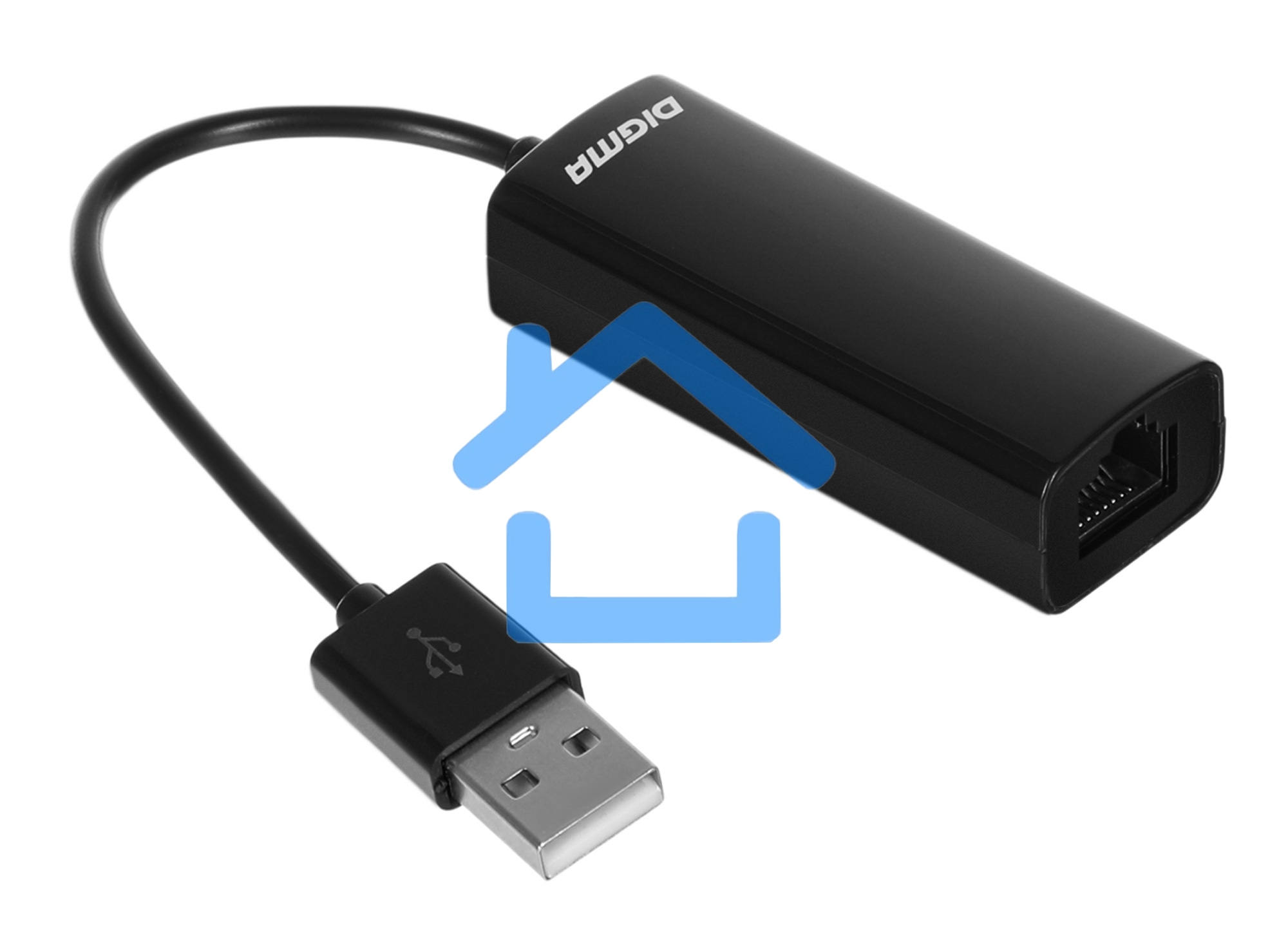 Сетевой адаптер Digma D-USB2-LAN100 Net Adapter Ethernet USB 2.0 (pack:1pcs)