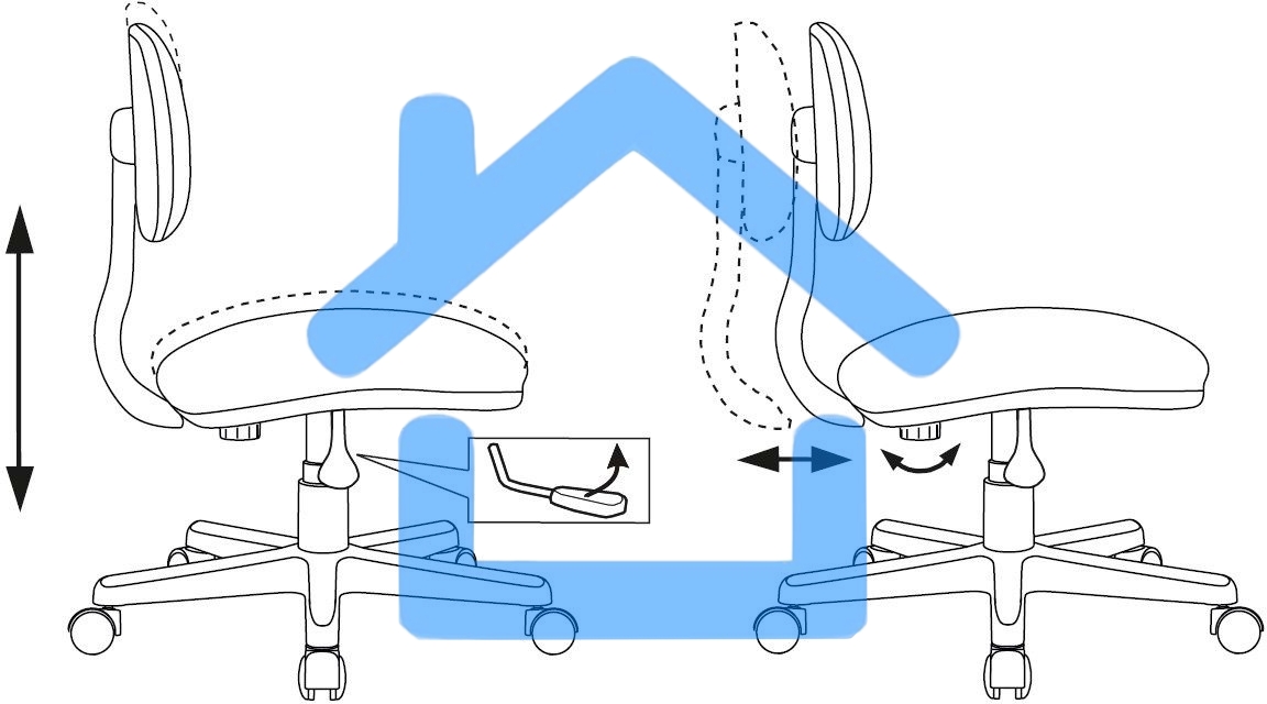 Кресло детское Бюрократ CH-W201NX белый монстры крестов. пластик пластик белый