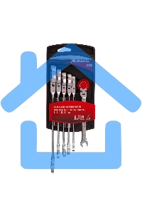 Набор ключей комбинированных Matrix, трещоточных шарнирных 6шт