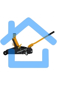 Домкрат гидравлический подкатной с фиксатором Denzel, 2 т, 130-330 мм 51153