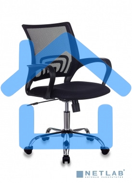 Кресло компьютерное Бюрократ CH-695N/SL/BLACK спинка сетка черный TW-01, сиденье черный TW-11, крестовина хром