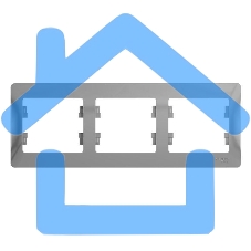 Рамка 3-м Glossa горизонт. алюм. SchE GSL000303