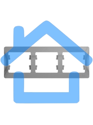 Рамка 3-м Glossa горизонт. алюм. SchE GSL000303