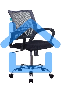 Кресло компьютерное Бюрократ CH-695N/SL/DG/TW-11 темно-серый TW-04 сиденье черный TW-11, крестовина хром