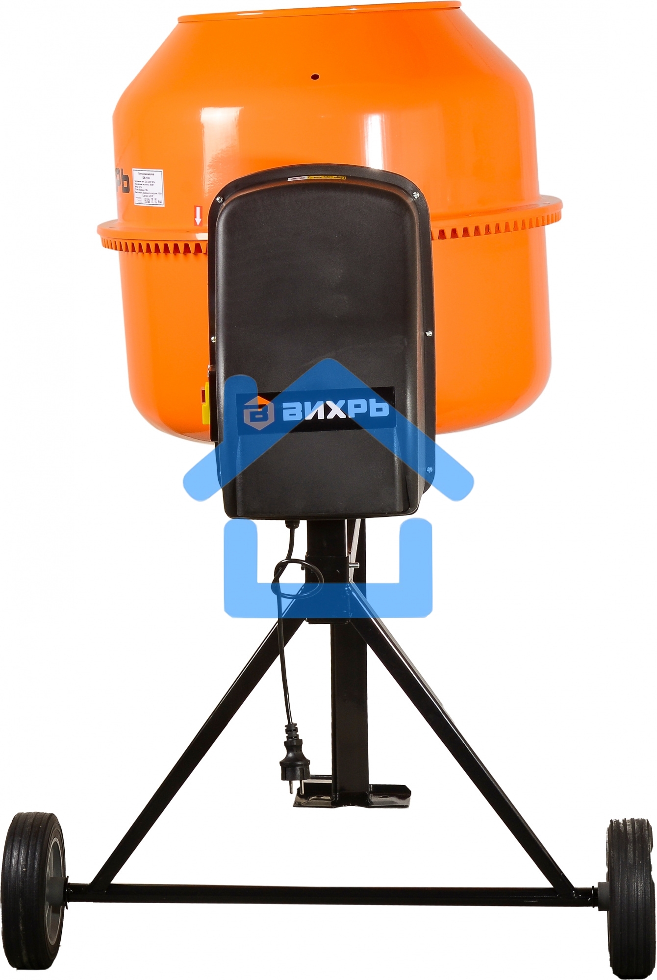 Бетономешалка Вихрь БМ-180 (74/1/4) 800 Вт, 180 л, чугунный венец, 32 об/мин